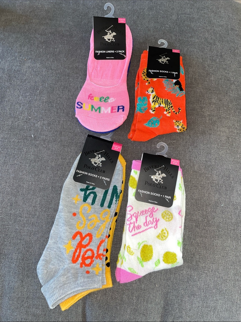 Variety of Beverly Hills polo club socks and slippers all 4 for 10